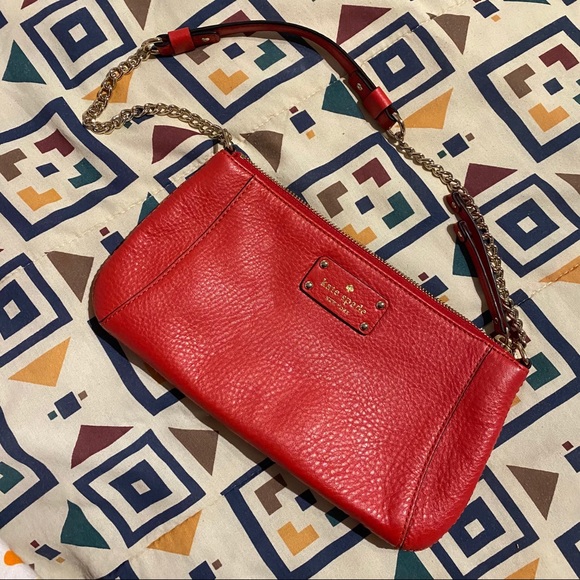 KATE SPADE Red Leather Adela Shoulder Purse - Picture 2 of 5